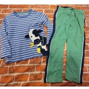 Gymboree Boys Farming Friends 5t Set Outfit Guc Cow